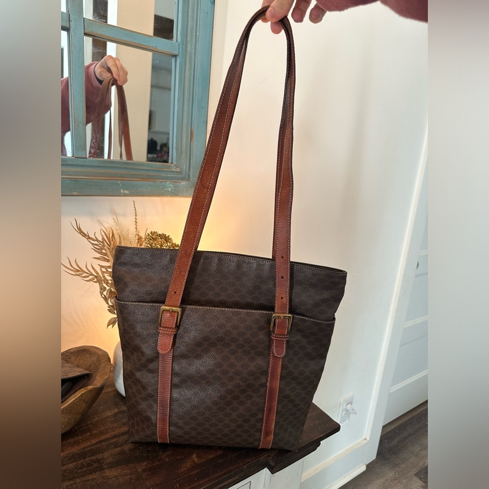 Vintage Celine Triomph canvas tote *RARE*